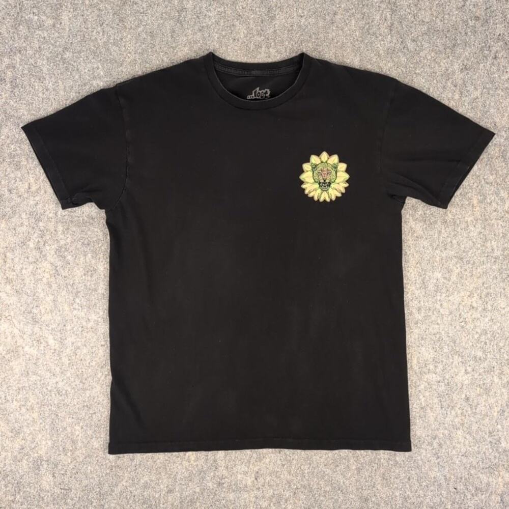 ...Lost Shirt Mens Medium Black Graphic Tee Surfboards Surfing Casual Cotton